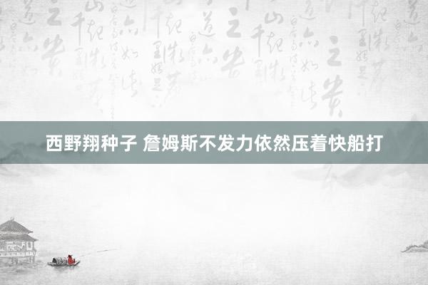 西野翔种子 詹姆斯不发力依然压着快船打
