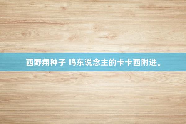 西野翔种子 鸣东说念主的卡卡西附进。